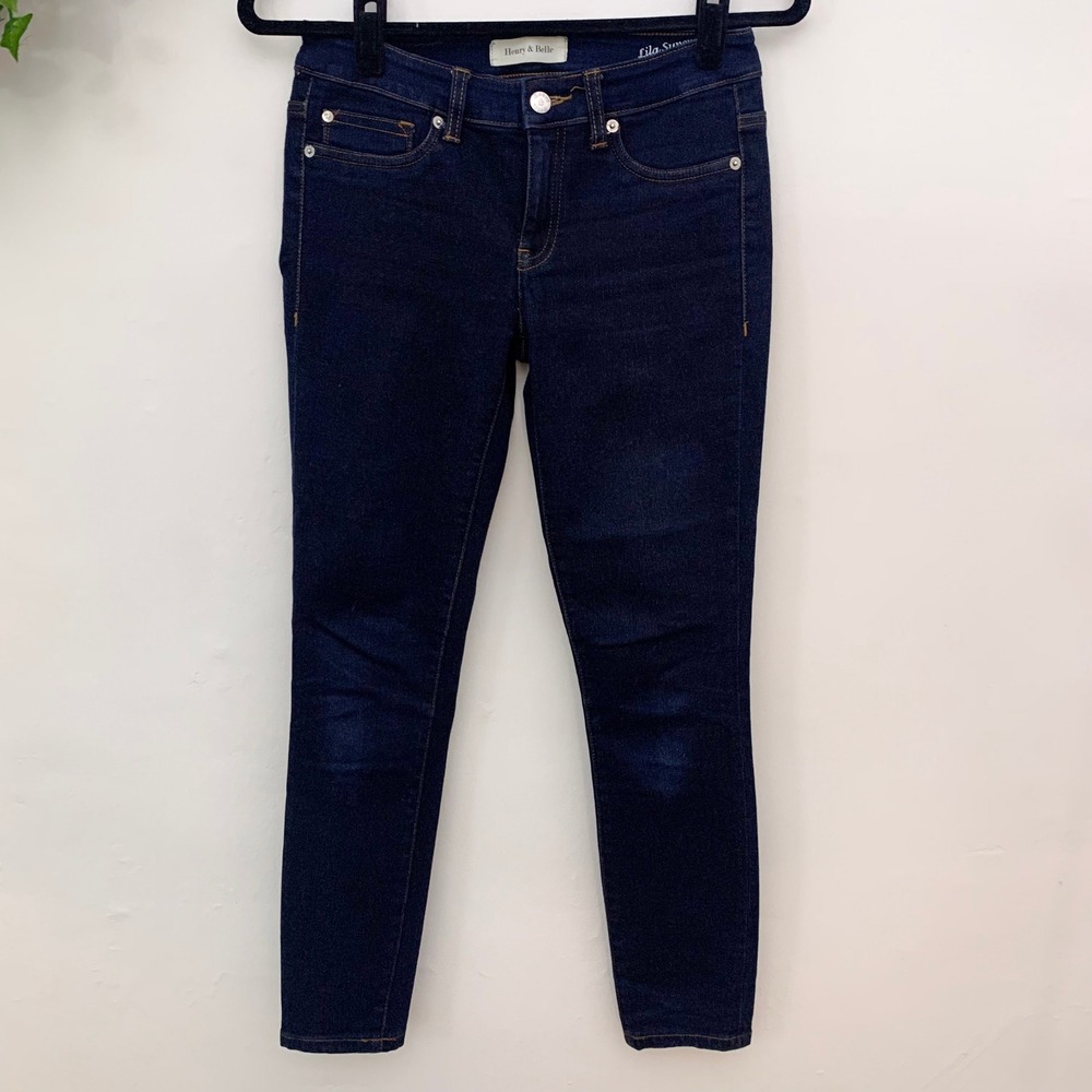 Henry‎ & Belle Lila Super Skinny Ankle Jeans Dark Wash Size 26